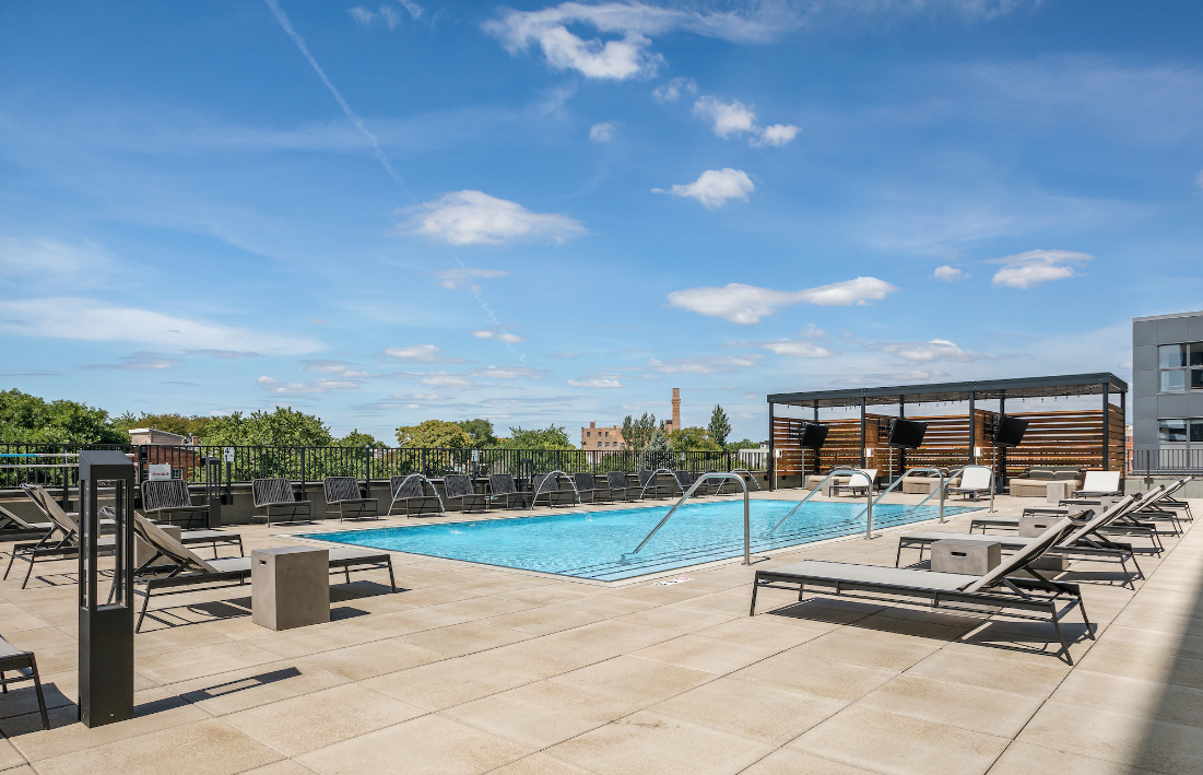 Modern apartment amenity at Logan Apartments in Logan Square Chicago with contemporary design