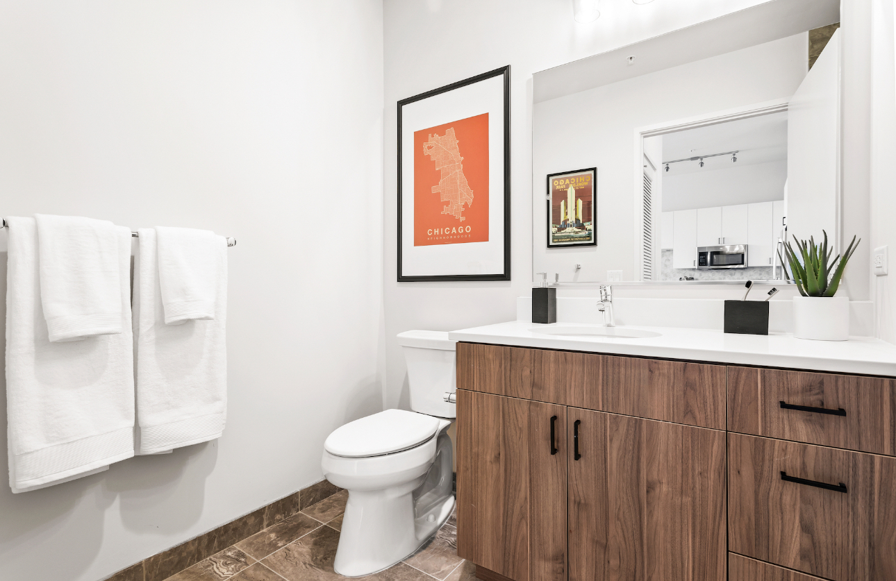 Modern apartment amenity at Logan Apartments in Logan Square Chicago with contemporary design