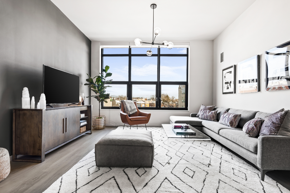 Modern apartment amenity at Logan Apartments in Logan Square Chicago with contemporary design