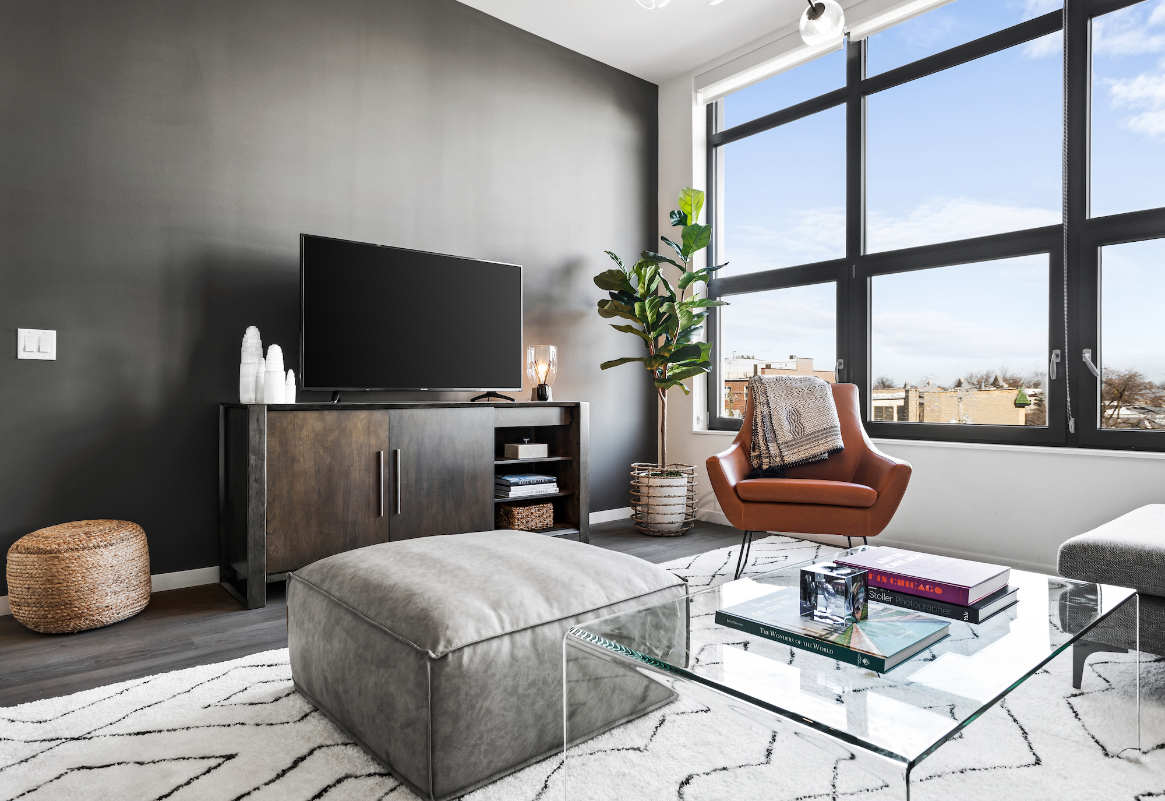 Modern apartment amenity at Logan Apartments in Logan Square Chicago with contemporary design