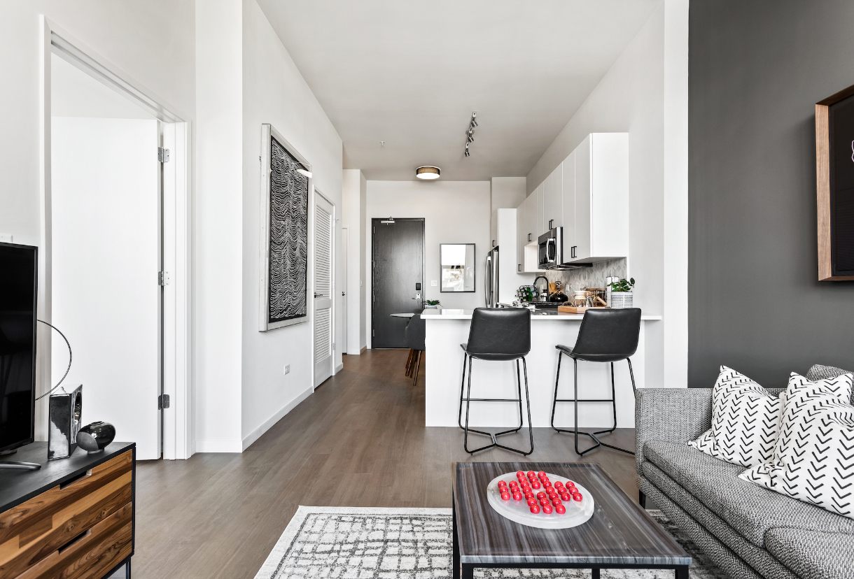 Modern apartment amenity at Logan Apartments in Logan Square Chicago with contemporary design