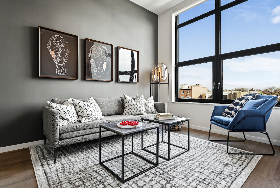 Modern apartment amenity at Logan Apartments in Logan Square Chicago with contemporary design